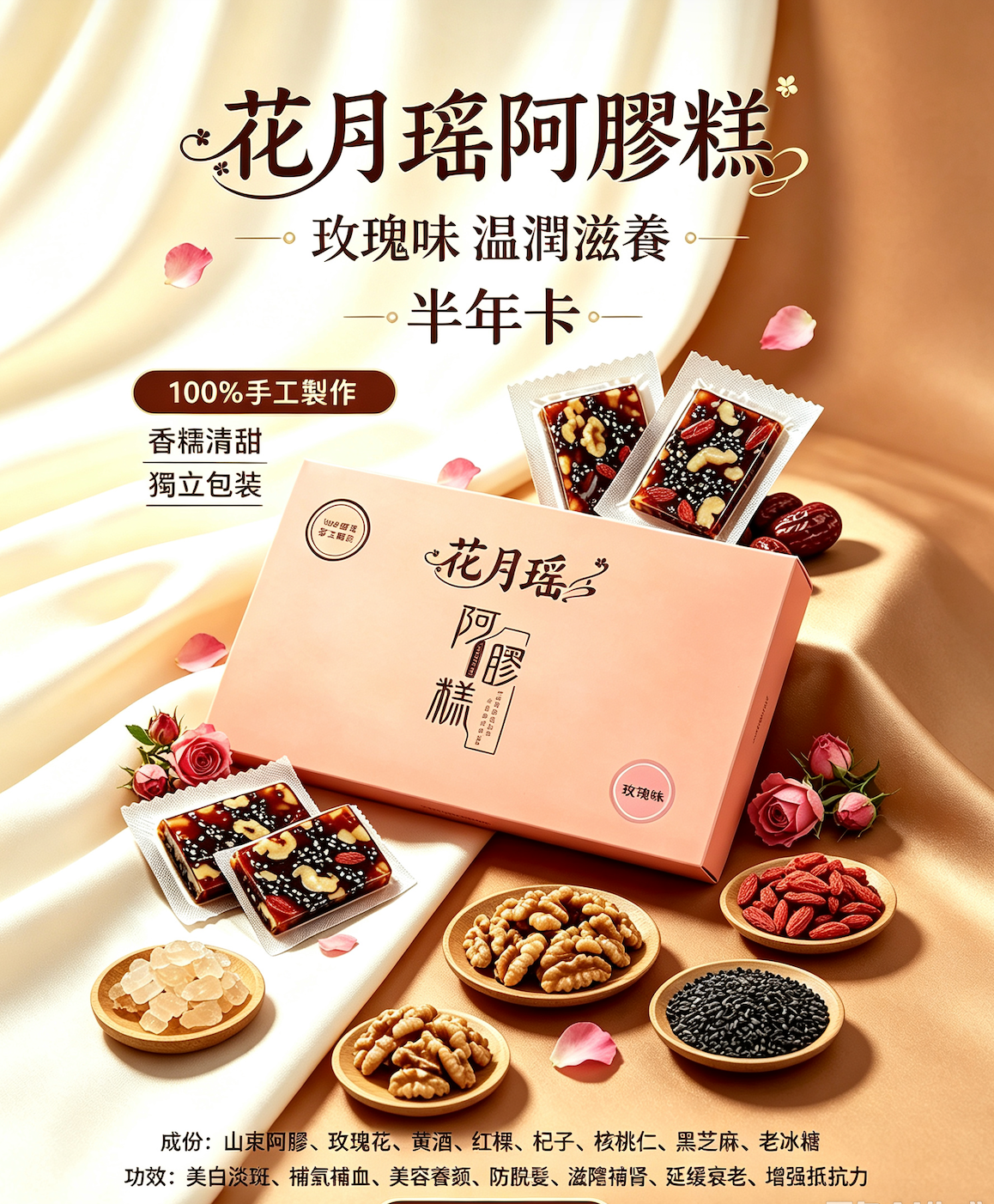 玫瑰味阿膠糕(半年卡)
