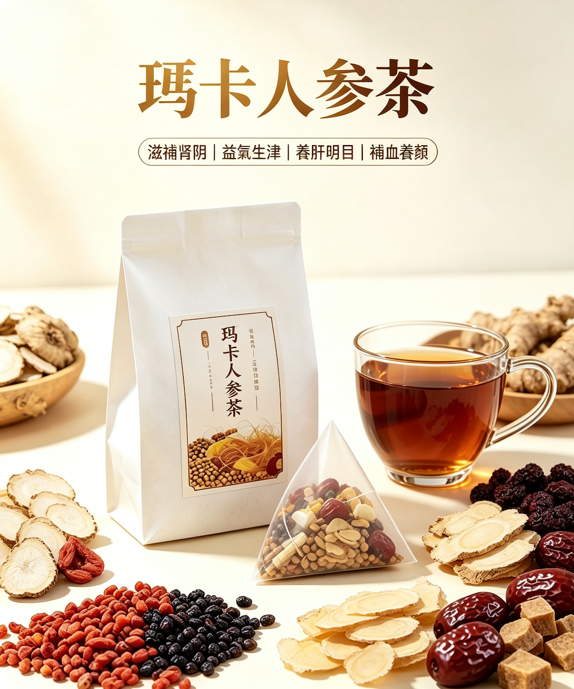 瑪卡人參茶75g/15包 —— 珍貴材料精細配比（專攻男士精力、商務應酬、熬夜回神）