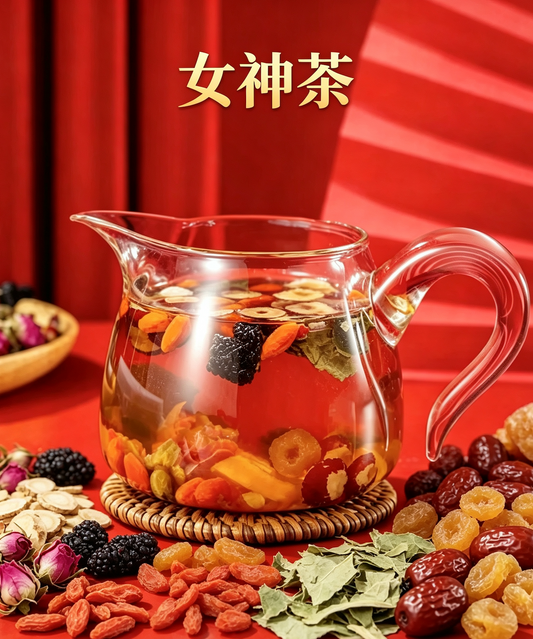 【人蔘阿膠女神茶】—— 輕奢氣血調理（專攻辦公室凍房 OL）