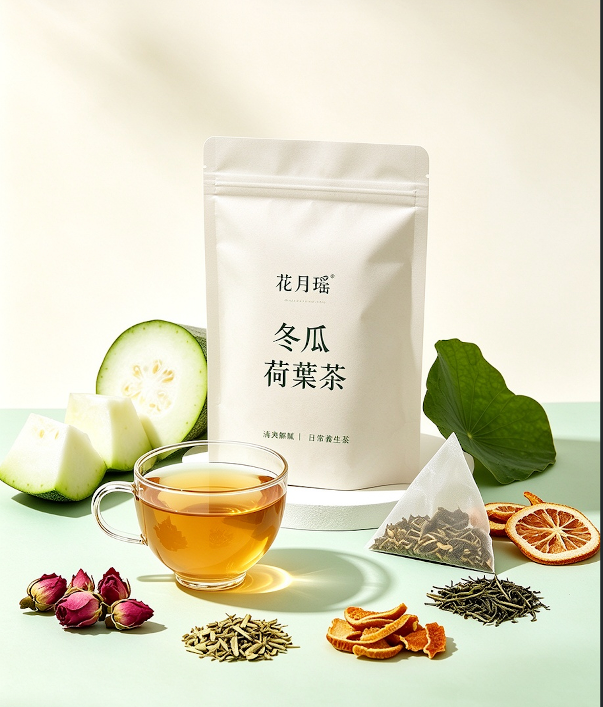 【冬瓜荷葉茶60克 (12袋)】——告別辦公室久坐虛胖！一日一包去水腫神器
