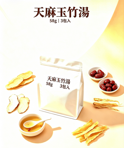 天麻玉竹汤58g x3（炖鱼头鸽子)