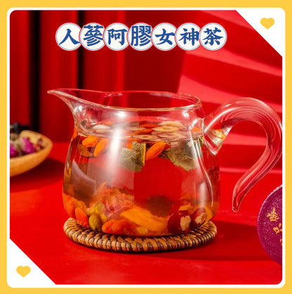 【人蔘阿膠女神茶】—— 輕奢氣血調理（專攻辦公室凍房 OL）